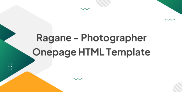 Ragane - Photographer Onepage HTML Template