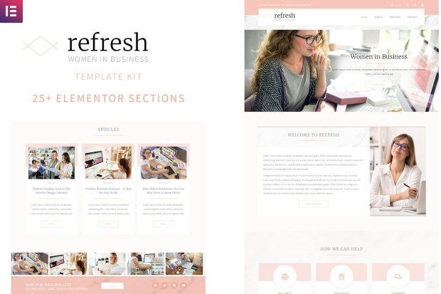 Refresh - Women in Business Elementor Template Kit