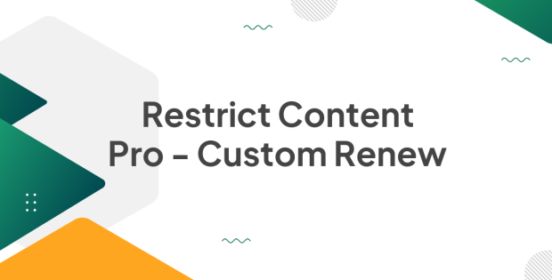 Restrict Content Pro - Custom Renew 1.0.5