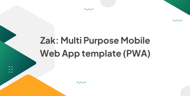 Zak: Multi Purpose Mobile Web App template (PWA)