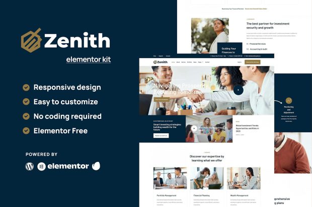 Zenith - Investment & Business Opportunity Elementor Template Kit